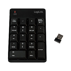 LogiLink ID0120 bezvadu tastatūra, melna ASV (ID0120)