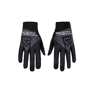 Вело перчатки Rock Machine Race, черный/серый, размер S