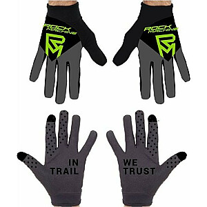 Вело перчатки Rock Machine Race, черный/зелёный, размер XL