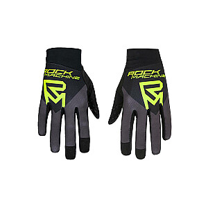 Вело перчатки Rock Machine Race, черный/зелёный, размер S