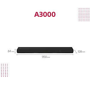 Sony HT-A3000 Black 3.1 kanāli 250W