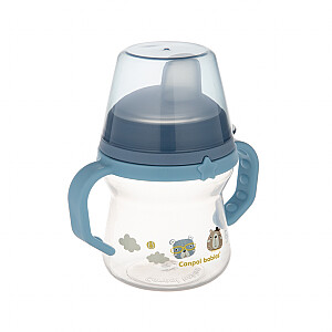 CANPOL BABIES Чашка с силиконовым носиком, FirstCup BONJOUR PARIS, 150 мл, синяя, 56/612_blu