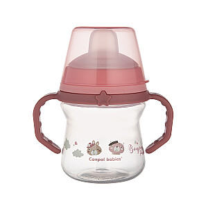 CANPOL BABIES чашка с силиконовым носиком, FirstCup BONJOUR PARIS, 150мл, розовый, 56/612_pin