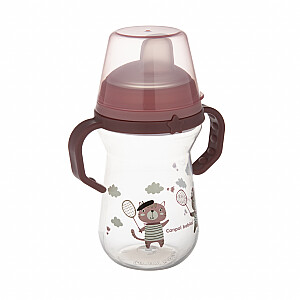 CANPOL BABIES чашка с силиконовым носиком, FirstCup BONJOUR PARIS, 250мл, розовый, 56/613_pin