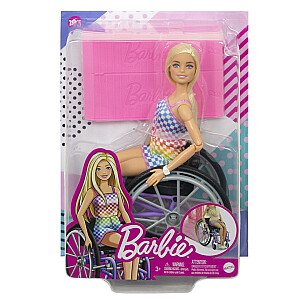 Bārbijas modes blondīņu ratiņkrēsls