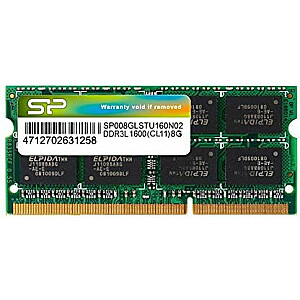 Atmiņas modulis Silicon Power 8 GB DDR3L SO-DIMM 1 x 8 GB, 1600 MHz