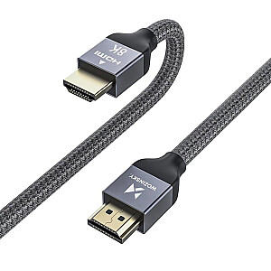 Wozinsky cable HDMI 2.1  8K 60 Hz 48 Gbps | 4K 120 Hz | 2K 144 Hz 1m silver (WHDMI-10)