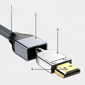 Wozinsky cable HDMI 2.1  8K 60 Hz 48 Gbps | 4K 120 Hz | 2K 144 Hz 1m silver (WHDMI-10)