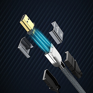 Wozinsky cable HDMI 2.1  8K 60 Hz 48 Gbps | 4K 120 Hz | 2K 144 Hz 1m silver (WHDMI-10)
