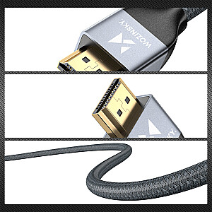 Wozinsky cable HDMI 2.1  8K 60 Hz 48 Gbps | 4K 120 Hz | 2K 144 Hz 1m silver (WHDMI-10)