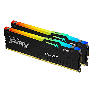 Kingston Technology FURY Beast RGB 64GB 2 x 32GB DDR5 5600MHz atmiņas modulis