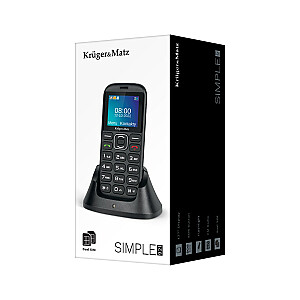 Kruger & Matz KM0921 4,5 см (1,77"), 72 г, черный, телефон для пожилых людей