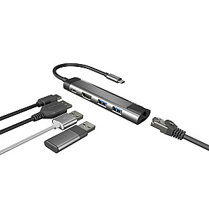 NATEC MULTIPORT FOWLER GO USB-C -> centrmezgls USB, HDMI