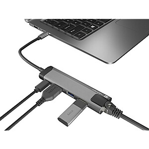 NATEC MULTIPORT FOWLER GO USB-C -> концентратор USB, HDMI