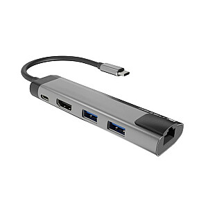 NATEC MULTIPORT FOWLER GO USB-C -> centrmezgls USB, HDMI