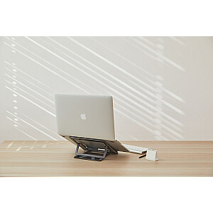 POUT EYES 3 ANGLE Алюминиевая портативная подставка для ноутбука серебристого цвета