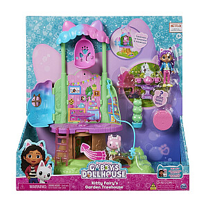 Кукольный домик-трансформер Gabby's Garden Treehouse Playset с подсветкой, 2 фигурки, 5 аксессуаров, 1 доставка, 3 предмета мебели, детские игрушки для детей от 3 лет и старше