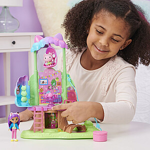 Gabby's Garden Treehouse rotaļu komplekts Pārveidojama leļļu māja ar apgaismojumu, 2 figūriņas, 5 aksesuāri, 1 piegāde, 3 mēbeļu daļas, bērnu rotaļlietas bērniem no 3 gadu vecuma