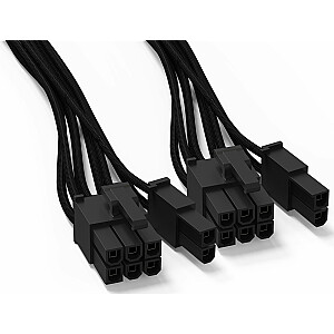 paliec mierīgs! 12 kontaktu — PCIe 6 kontaktu x2, 0,6 m, melns (BC071)