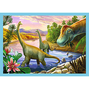 Набор пазлов TREFL Динозавры 4в1, 12+15+20+24 шт.