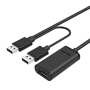 UNITEK Y-278 USB kabelis 10 m USB 2.0 2 x USB A USB A Melns