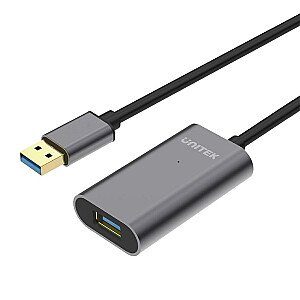 UNITEK Y-3004 USB kabelis 5 m USB 3.2 Gen 1 (3.1 Gen 1) USB A Pelēks