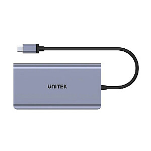 Hub Unitek D1019B USB-C 8W1 USB-C 3.1, PD 100 W, D1019B