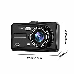 RoGer 2in1 DVR3 Auto Videoreģistrātors un atpakaļskata Kameru / Full HD / 170' / G-Sensor / LCD 4''