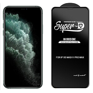 Fusion D-Pro Curved Edge aizsargstikls pilnam ekrānam telefonam Apple iPhone 14 Plus melns
