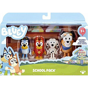 Фигурка Tm Toys Bluey Blue - School Pack Набор фигурок собак, 4 шт., BLU13052