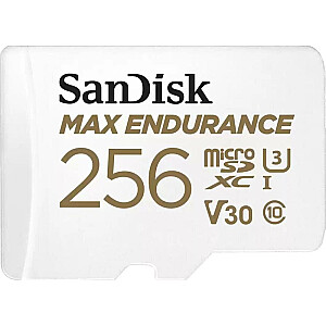 SanDisk Max Endurance microSDXC 256GB Class 10 U3 + adapteris