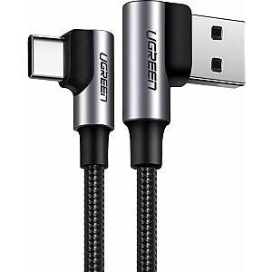 Kabelis Uggreen USB-A — USB-C 1 m pelēks (76210)