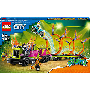 LEGO City Stunt Challenge Грузовик и пожарные обручи (60357)