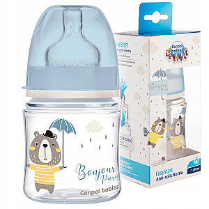 Canpol babies Plata kakla barošanas pudelīte Anti-colic 120ml Easy Start BONJOUR PARIS 35/231_blu