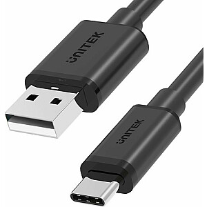 Unitek USB-A–USB-C USB kabelis 1 m melns (Y-C482BK)