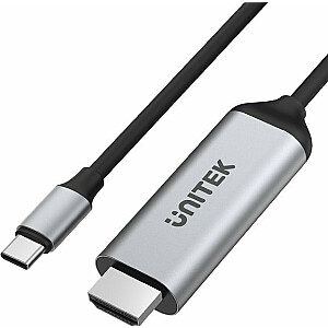 Unitek USB-C–HDMI kabelis 1,8 m, sudraba krāsa (V1423A)