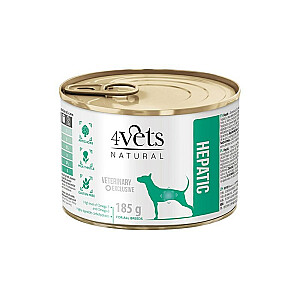 4VETS Natural Hepatic Dog - mitrā barība suņiem - 185g