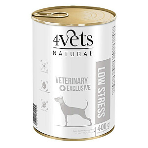 4VETS Natural Low Stress Dog - mitrā barība suņiem - 400g