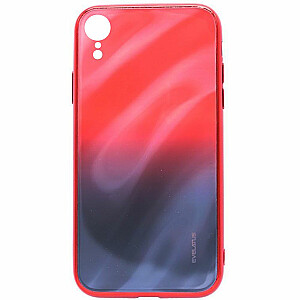 Evelatus Apple iPhone XR Water Ripple Gradient Color Anti-Explosion Tempered Glass Case Gradient Red-Black
