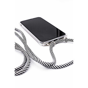 Evelatus Apple iPhone 11 Pro Max Case with rope Black Stripes Transparent