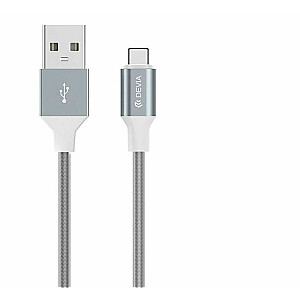 Кабель серии Devia Pheez для Micro USB (5V 2.4A,1M) серый