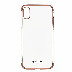Силиконовый чехол Tellur Apple с гальваническим покрытием для iPhone X/XS из розового золота