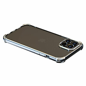 Противоударный мягкий чехол Devia Apple Glitter для iPhone 12 Pro Max серебристый