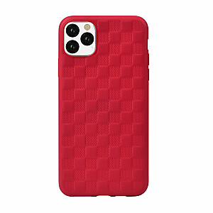 Мягкий чехол Devia Apple Woven2 Pattern Design для iPhone 11 Pro Max красный