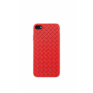 Мягкий чехол Devia Woven Pattern Design для iPhone SE2 красный