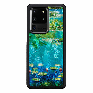 Ikins Samsung case for Samsung Galaxy S20 Ultra water lilies black
