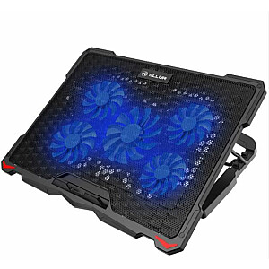 Tellur Cooling pad Basic 17, 5 вентиляторов, LED, черный