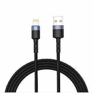 Tellur  Data cable USB to Lightning LED, Nylon Braided, 1.2m black