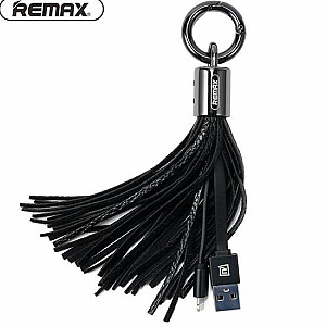 Универсальный кольцевой кабель с кисточками Remax для Micro Black