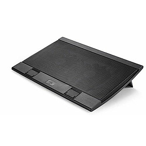 Кулер для ноутбука Deepcool Wind Pal FS, тонкий, портативный, высокая производительность, два 140-мм вентилятора, 2 xUSB-концентратора, до 17 дюймов, 382x262x46 мм мм